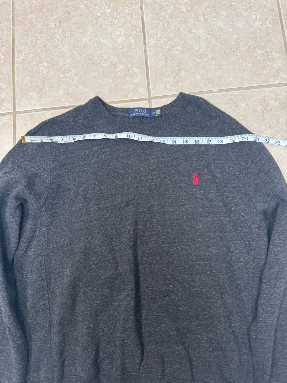 Ralph Lauren Men's Heather Gray Crewneck Sweater - Picture 6 of 6